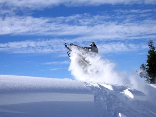 Acrylic prints Winter sports davey jumping polaris 600 rmk