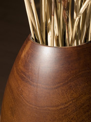 wooden vase with grasses 2