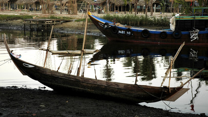 vietnam, hoi an: boats on the river