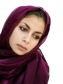 middle eastern beauty in a scarf