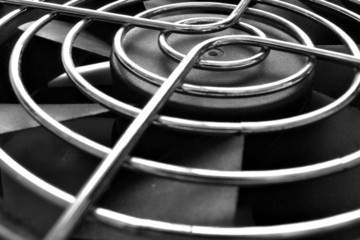 cooling fan and grille - obrazy, fototapety, plakaty