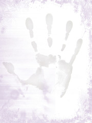 grunge handprint background