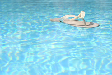zapato en piscina