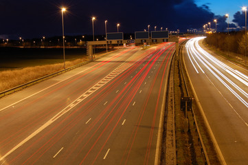 Fototapeta na wymiar motorway at night