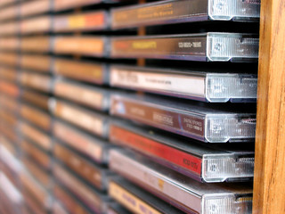 Obraz premium music cd stack