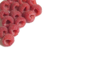 red raspberries background