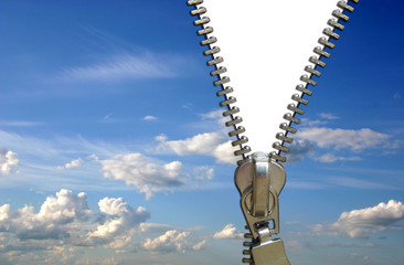 zipper concept. white space for your ideas © IndianSummer