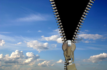 zipper concept. black beyond the sky © IndianSummer