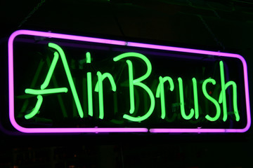 air brush neon sign