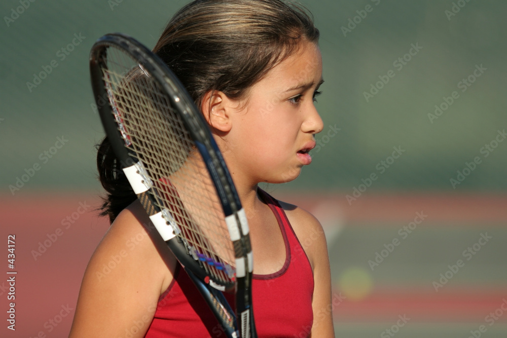 Wall mural upset tennis player