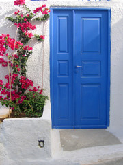 Plakat Drzwi w Santorini