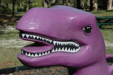 purple dinosaur head