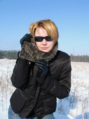 girl at winter