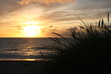 sonnenuntergang in den dünen