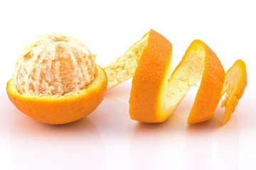 orange pealed