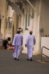 oman people working in old town