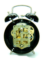 mechanical clock internal view