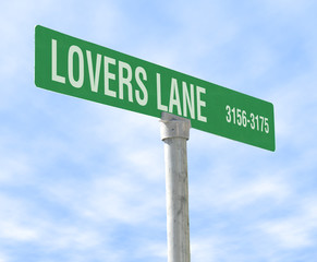 love themed street sign