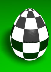 checker decorated egg