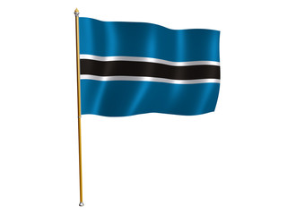 botswanian silk flag