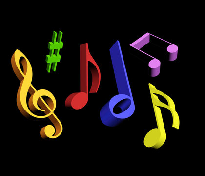 Colorful Music Notes