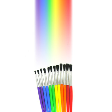 rainbow brushes