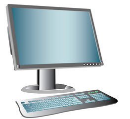 monitor and keyboard - 467347
