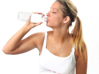 woman fitness water