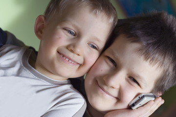 Obraz premium happy brothers
