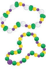 colorful mardi gras beads