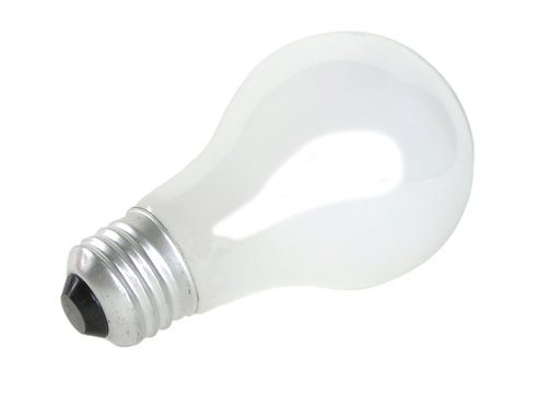light bulb on white