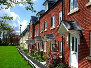 terrace of city homes