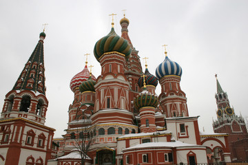 Fototapeta na wymiar Wasyla Błogosławionego kopuły, Moskwa, Rosja