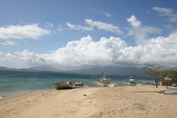 Fototapeta premium clouds over an island
