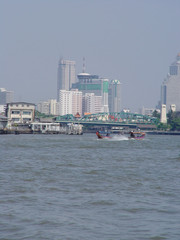 thailand bangkok - long shot bangkok river