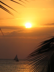 sunset and sail