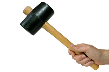 hammer with hand