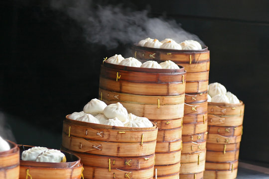 steaming dumplings