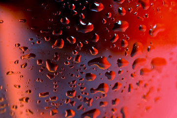 macro close up wine glass and red or rose wine