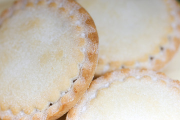top view and close up of fresh mince pie