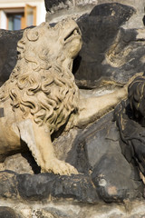 Fototapeta na wymiar lion statue detail