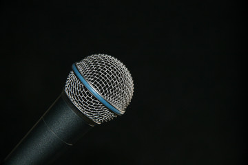 microphone isolated on black