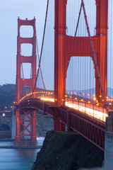 golden gate bridge at twilight