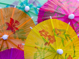 colorful cocktail umbrellas