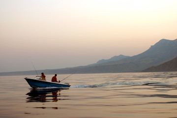 Fototapeta na wymiar Rybacy na Morzu Czarnym