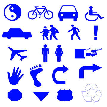 people and transportation icons