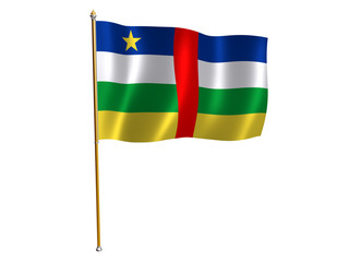 central african republic silk flag