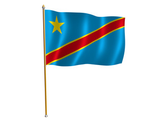 democratic republic of the congo silk flag