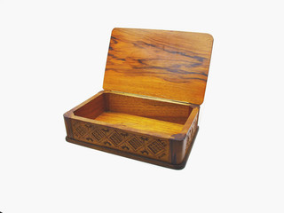 open wooden chest