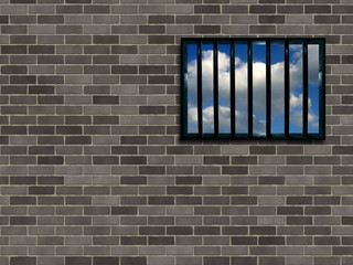 latticed prison window